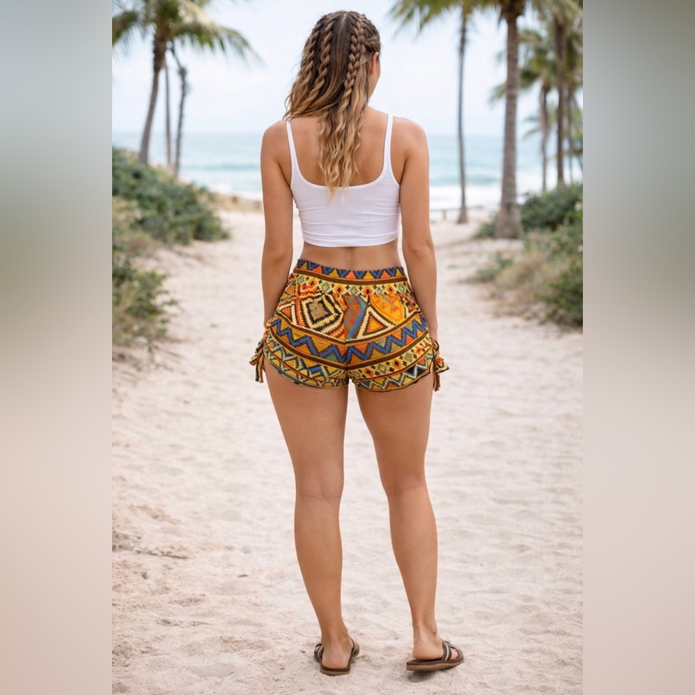 Ghana Multicolor Patterned Shorts - Picture 3 of 4